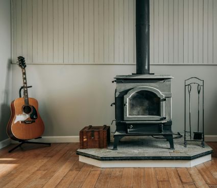 Stove with Guitar